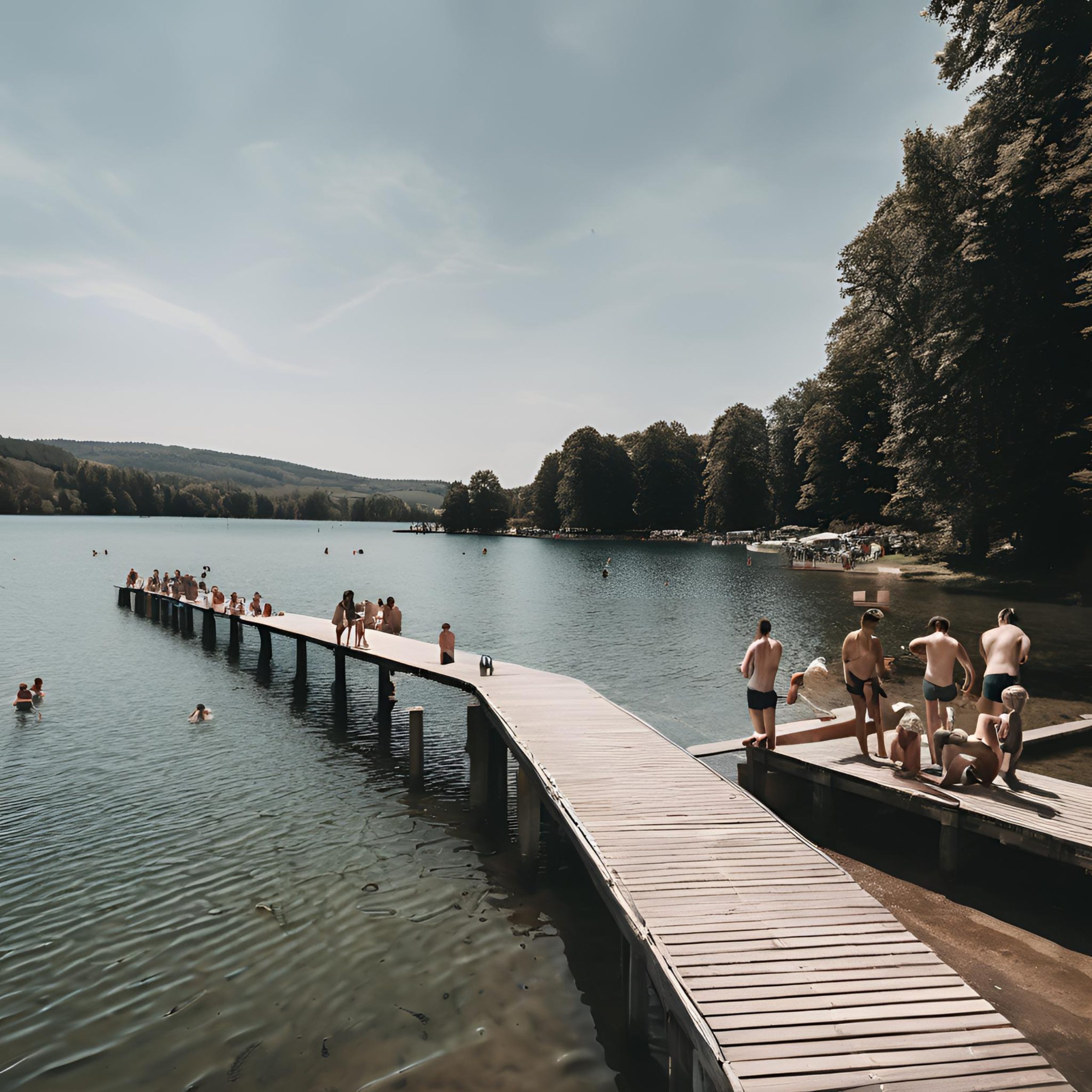 See Steg Wasser Baden Natur