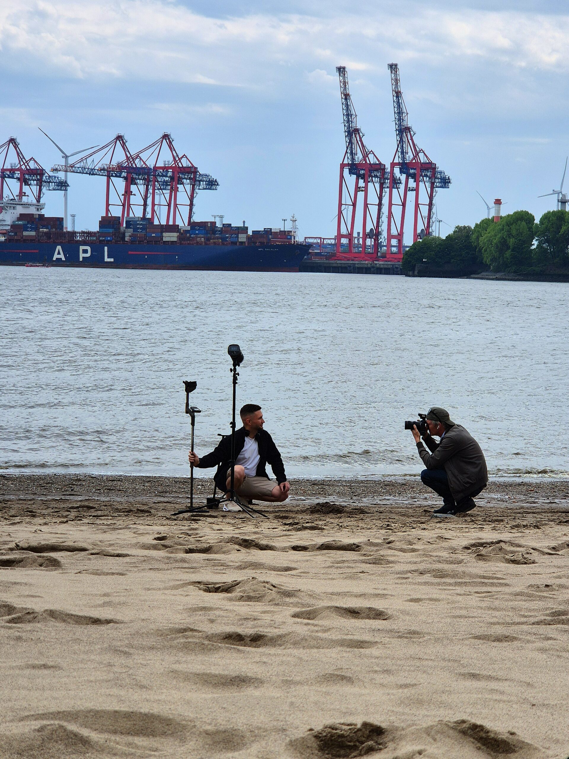 Elbstrand Fotos Metalldetektor Elbe Fotograf Hafen Hamburg