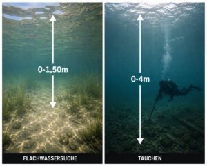 ehering im Wasser verloren tauchen flachwasser